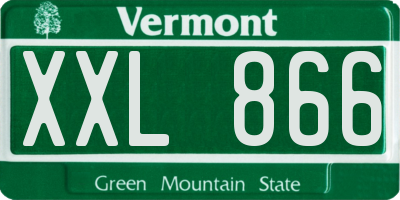 VT license plate XXL866