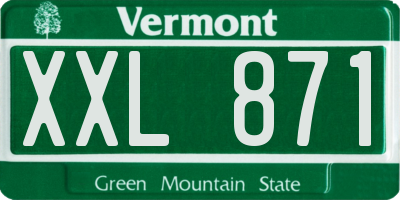 VT license plate XXL871
