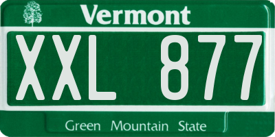 VT license plate XXL877