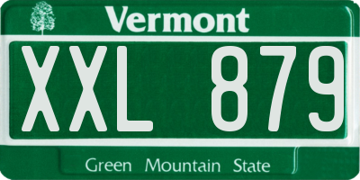 VT license plate XXL879