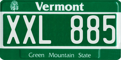 VT license plate XXL885