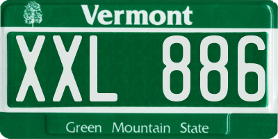 VT license plate XXL886