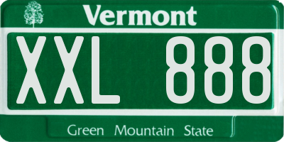 VT license plate XXL888