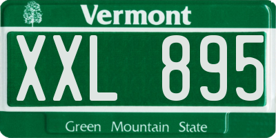 VT license plate XXL895