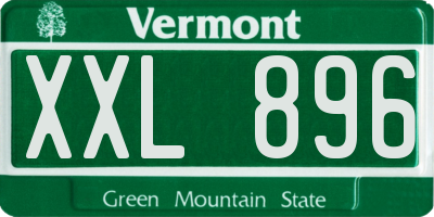 VT license plate XXL896