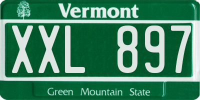 VT license plate XXL897