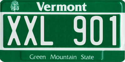 VT license plate XXL901