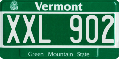 VT license plate XXL902