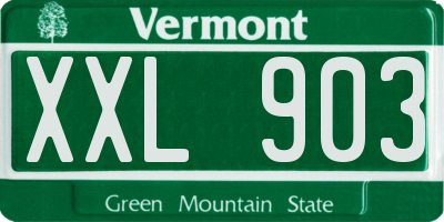 VT license plate XXL903