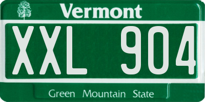 VT license plate XXL904