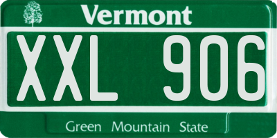 VT license plate XXL906