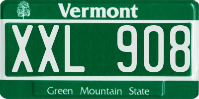VT license plate XXL908