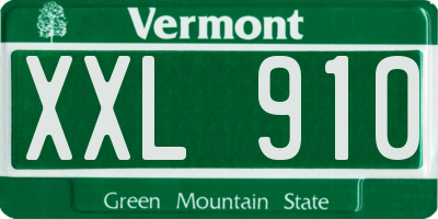 VT license plate XXL910