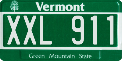 VT license plate XXL911