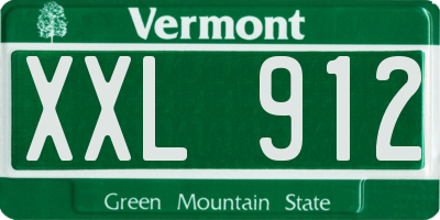 VT license plate XXL912