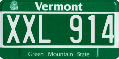 VT license plate XXL914