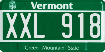 VT license plate XXL918