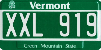 VT license plate XXL919