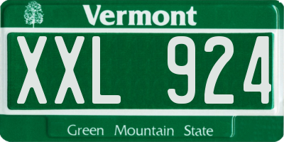 VT license plate XXL924