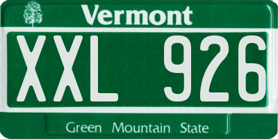 VT license plate XXL926