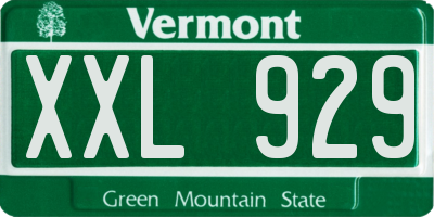 VT license plate XXL929