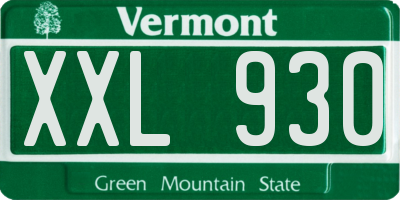 VT license plate XXL930