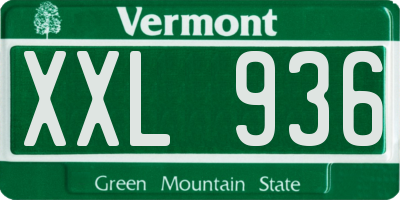 VT license plate XXL936