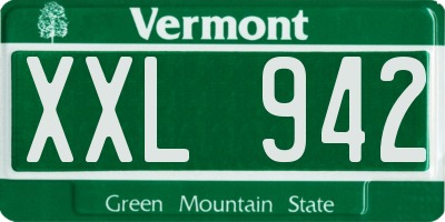 VT license plate XXL942