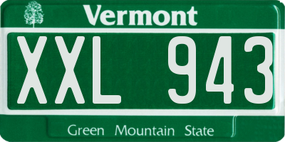 VT license plate XXL943