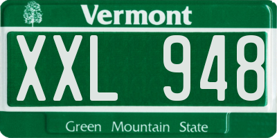 VT license plate XXL948