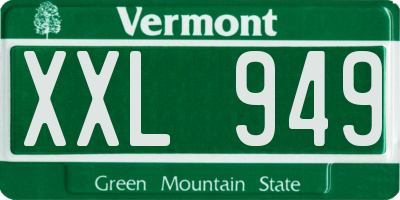 VT license plate XXL949