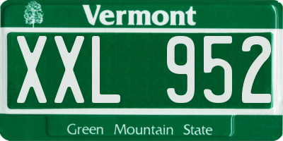VT license plate XXL952