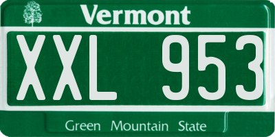 VT license plate XXL953