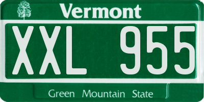 VT license plate XXL955