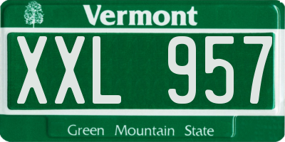 VT license plate XXL957