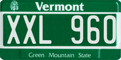VT license plate XXL960