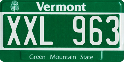 VT license plate XXL963