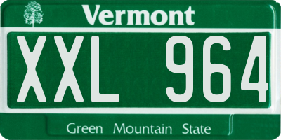 VT license plate XXL964