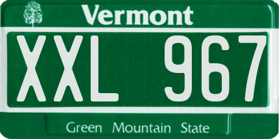 VT license plate XXL967