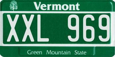 VT license plate XXL969