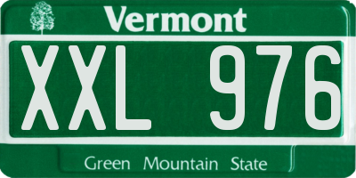VT license plate XXL976