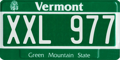 VT license plate XXL977