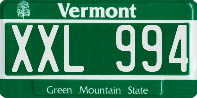 VT license plate XXL994