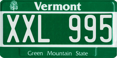 VT license plate XXL995