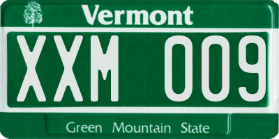 VT license plate XXM009