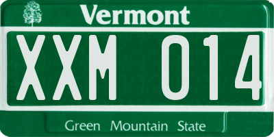 VT license plate XXM014