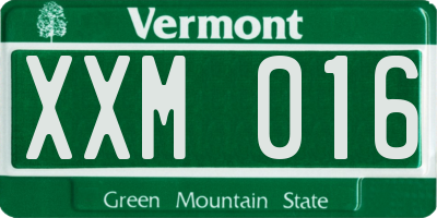 VT license plate XXM016