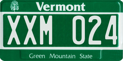 VT license plate XXM024