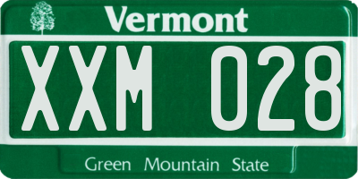 VT license plate XXM028