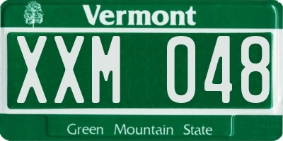 VT license plate XXM048